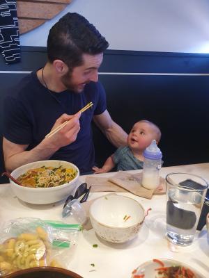 Mark and Paul enjoying some ramen