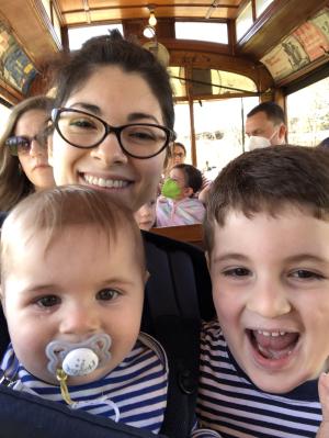 Tyren, Max and Mark at the trolley museum