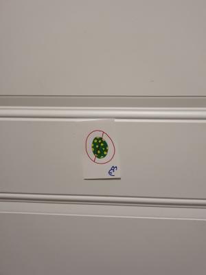 Hint from the Easter Bunny: There are no eggs hidden behind this door!