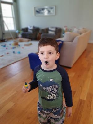 The best part of Easter egg hunt — tasting the contents!