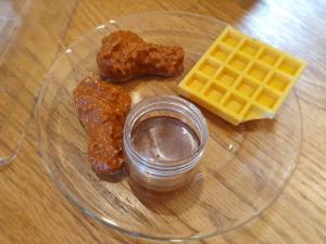 These chicken and waffles seem extra sweet...