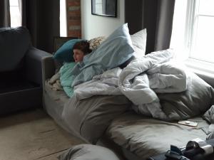 Max settles in at the AirBNB in Salt Lake City