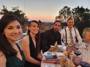 Tyren with Pablo, Ester and Eric at the reception dinner