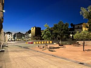 The sun was rising over Cáceres when we finally made it back to our AirBNB