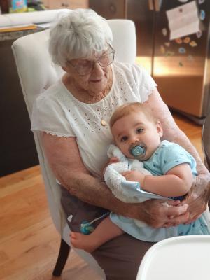 Granny came to visit; Mark was a big fan