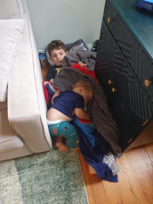 Max and Mark relaxing together before the move