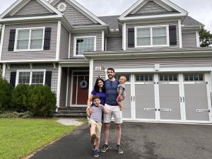 Last family portrait in front of the Connecticut house. We'll miss you Nottingham Boulevard!
