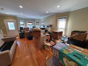 The Somerville house starting to fill up with boxes