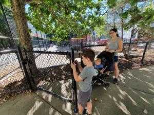 Tyren, Max and Mark entering Lexington Park