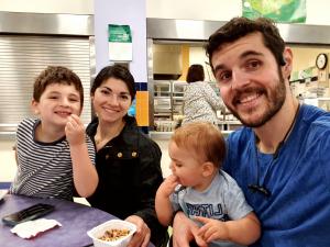 The first week, the whole family was able to go in with Max in the morning to help him get used to his new school.