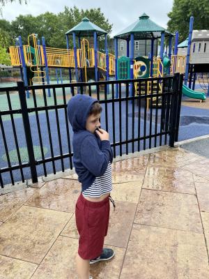 Max was a bit dubious on his first day at school