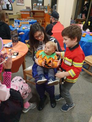 Mark gets his face painted at the Somerville Public Library