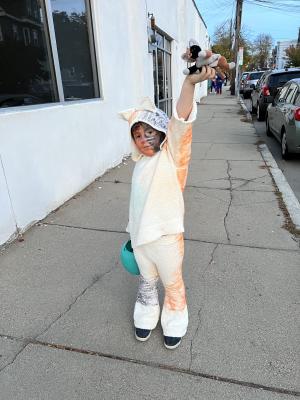 Max's costume was... kitty!