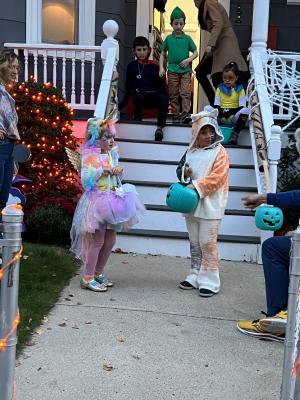 Max and Valerie trick-or-treating