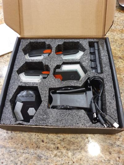 The blinkers in their box