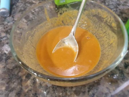 A small bowl of the peanut sauce